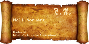 Noll Norbert névjegykártya